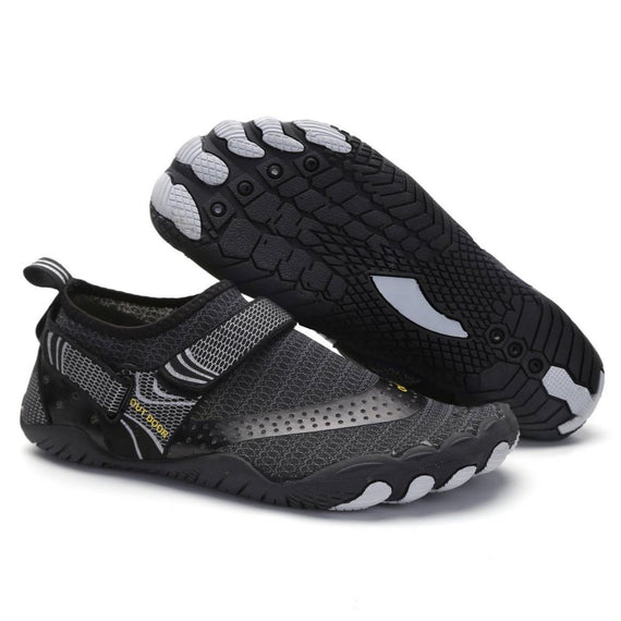 Men Women Water Shoes Barefoot Quick Dry Aqua Sports Shoes - Black Size EU37 = US4
