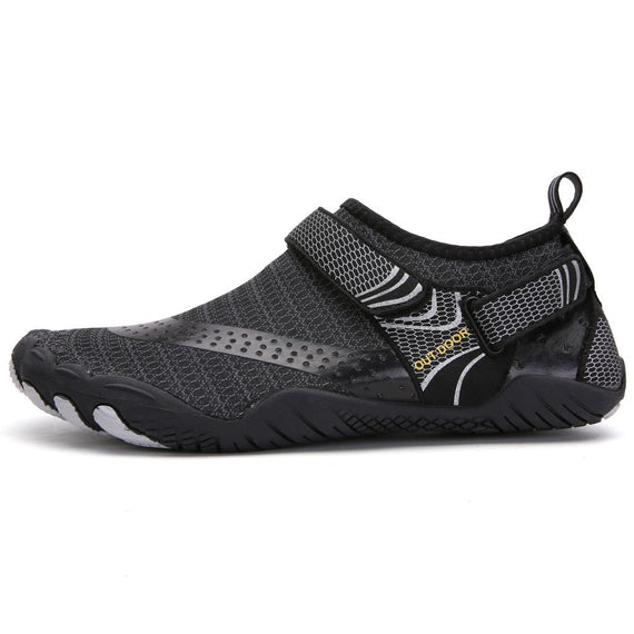 Men Women Water Shoes Barefoot Quick Dry Aqua Sports Shoes - Black Size EU46 = US11