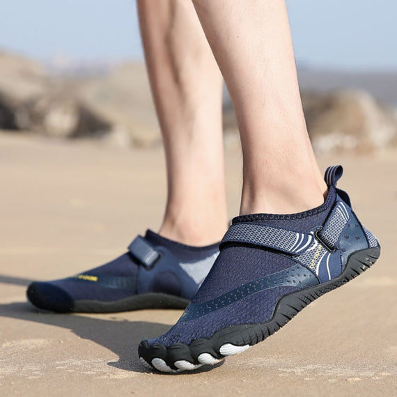 Men Women Water Shoes Barefoot Quick Dry Aqua Sports Shoes - Blue Size EU36=US3.5