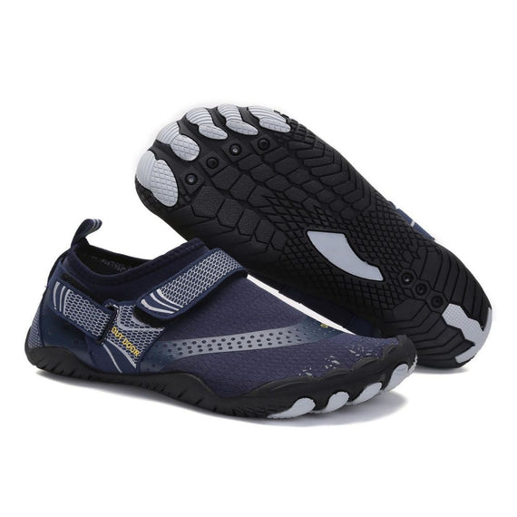 Men Women Water Shoes Barefoot Quick Dry Aqua Sports Shoes - Blue Size EU40 = US7