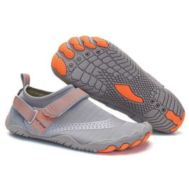 Men Women Water Shoes Barefoot Quick Dry Aqua Sports Shoes - Grey Size EU39 = US6