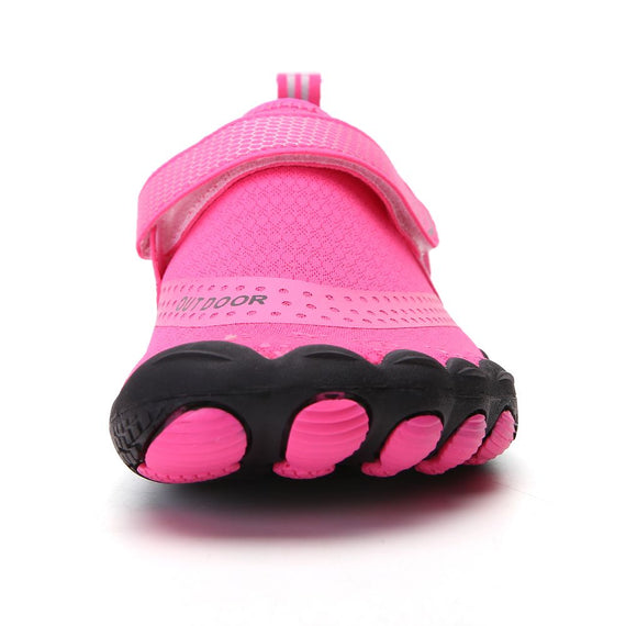 Women Water Shoes Barefoot Quick Dry Aqua Sports Shoes - Pink Size EU37 = US4