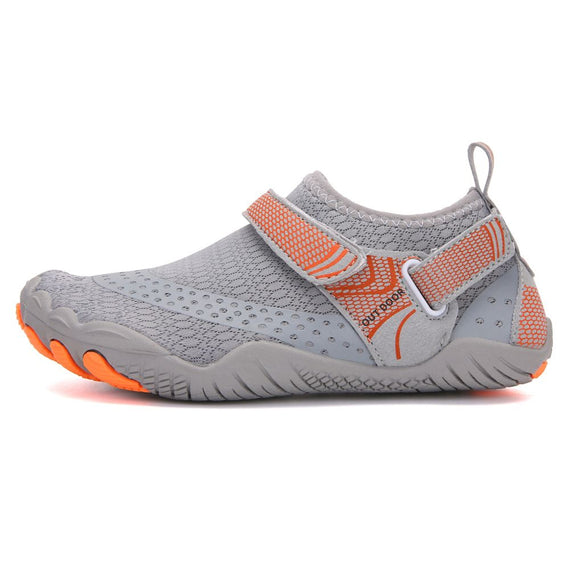 Kids Water Shoes Barefoot Quick Dry Aqua Sports Shoes Boys Girls - Grey Size Bigkid US3 = EU34