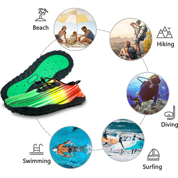 Water Shoes for Men and Women Soft Breathable Slip-on Aqua Shoes Aqua Socks for Swim Beach Pool Surf Yoga (Green Size US 11)