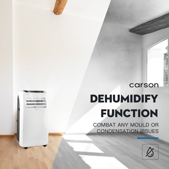 CARSON Portable Air Conditioner - Mobile Fan Cooler Dehumidifier Aircon