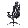 OVERDRIVE Diablo Reclining Gaming Chair Black & White Seat Computer Office Neck Lumbar Horns