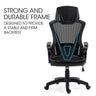 OVERDRIVE Ergonomic Gaming Chair, Height Adjustable Lumbar Support, Mesh Fabric, Faux Leather, Headrest, Black/Red