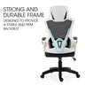 OVERDRIVE Ergonomic Gaming Chair, Height Adjustable Lumbar Support, Mesh Fabric, Faux Leather, Headrest, White/Black/Red