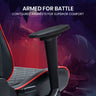 OVERDRIVE Apex Series Reclining Gaming Ergonomic Office Chair with Footrest, Black and Red