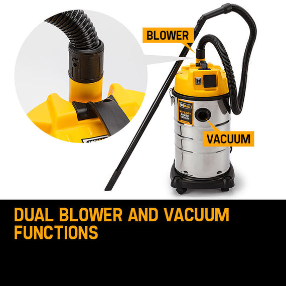 UNIMAC 30L Wet and Dry Vacuum Cleaner Blower Bagless 2000W Drywall Vac