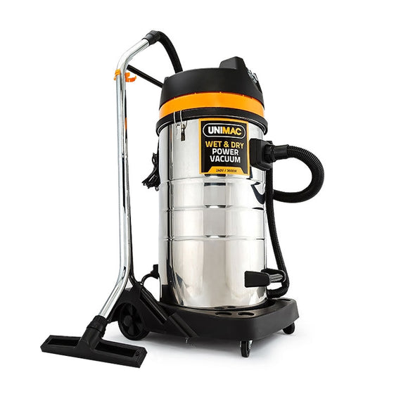 UNIMAC 100L Wet and Dry Vacuum Cleaner Bagless Commercial Grade Drywall Vac