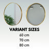 EKKIO Round Mirror No LED (70cm) EK-MR-101-JT(Old RM-101)