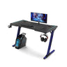 EKKIO RGB Gaming Desk Z Shape Blue 140cm EK-GD-108-AL