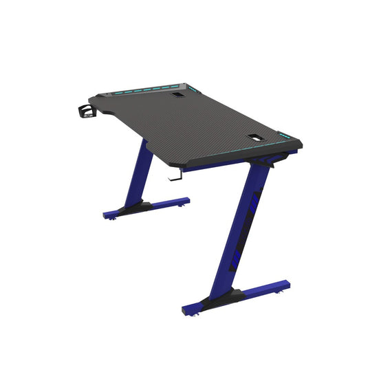 EKKIO RGB Gaming Desk Z Shape Blue 140cm EK-GD-108-AL