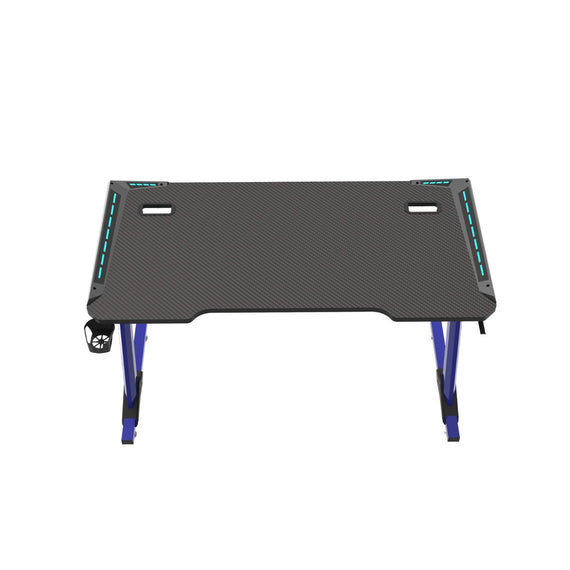 EKKIO RGB Gaming Desk Z Shape Blue 140cm EK-GD-108-AL