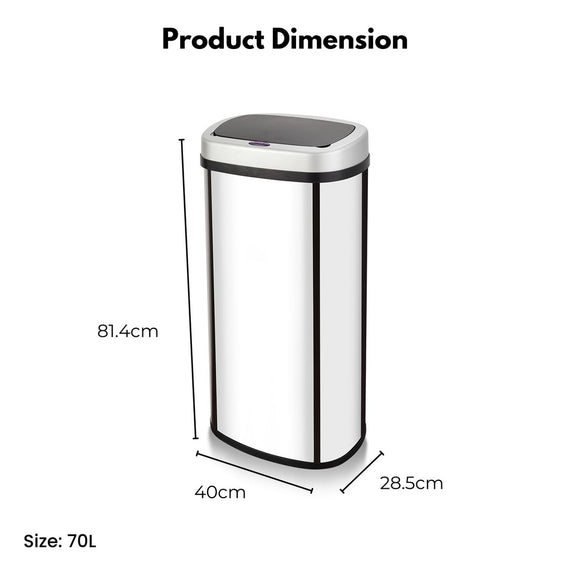 MIRAKLASS Sensor Bin 70L Mirror Oval MK-SB-103-JR