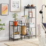 SONGMICS Bathroom Shelf 3-Tier Storage Rack with Adjustable Shelf Black BSC33BK