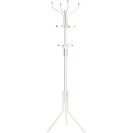 SONGMICS Metal Coat Rack 182 cm Tall Hall Tree White RCR19W