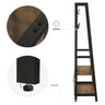 VASAGLE Coat Rack 2-Tiers Rustic Brown and Black LGR13BX