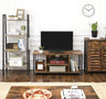 VASAGLE TV Cabinet TV Console Unit with Open Storage TV Stand with Shelving Rustic Brown LTV39BX