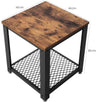 VASAGLE Coffee Table with Mesh Shelf Rustic Brown and Black LET41X