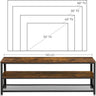 VASAGLE Industrial TV Stand for Screen Size up to 60 Inches Rustic Brown LTV50BX