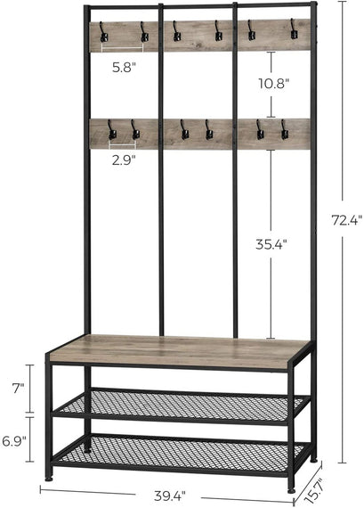 VASAGLE Clothes Rack 184cm Greige HSR086B02