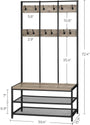 VASAGLE Clothes Rack 184cm Greige HSR086B02