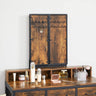 VASAGLE Dresser Table with Trifold Mirror Rustic Brown and Black RVT004B01