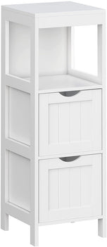 VASAGLE Floor Cabinet with 2 Drawers White BBC42WT