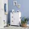 VASAGLE Floor Cabinet with 3 Drawers and Adjustable Shelf White BBC49WT