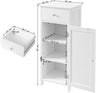 VASAGLE Floor Cabinet with 1 Door and Drawer White BBC48WT