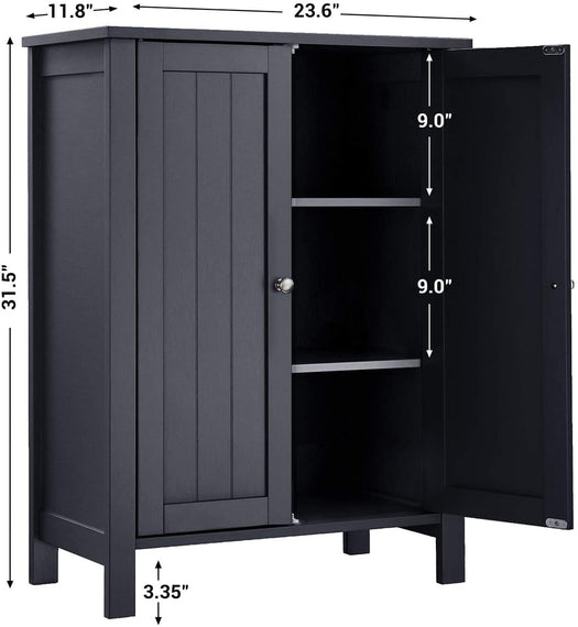 VASAGLE Floor Cabinet with 2 Doors Gray BCB60GY