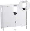 VASAGLE Under Sink Cabinet with 2 Doors Open Compartment White BBC02WT