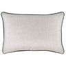 Cushion Cover-With Black Piping-Natural-35cm x 50cm