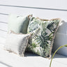 Cushion Cover-Coastal Fringe-Paint Stripes Smoke-35cm x 50cm