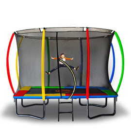 Kahuna 8ft x 11ft Outdoor Rectangular Trampoline With Safety Enclosure