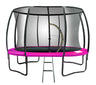 Kahuna 10ft Outdoor Trampoline With Safety Enclosure Pad Ladder Basketball Hoop Set Pink