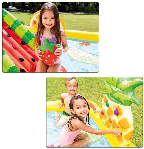 INTEX Fun'N Fruity Inflatable Play Centre Paddling Pool & Water Slide  57158EP