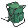 Portable Folding Backpack Chair Camping Stool Cooler Bag Rucksack Beach Fishing 150kg load Green