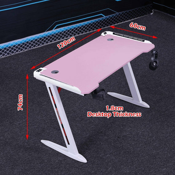 140cm RGB Gaming Desk Desktop PC Computer Desks Desktop Racing Table Office Laptop Home AU