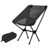 Ultralight Aluminum Alloy Folding Camping Camp Chair Outdoor Hiking Patio Backpacking Black