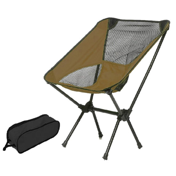 Ultralight Aluminum Alloy Folding Camping Camp Chair Outdoor Hiking Patio Backpacking Green