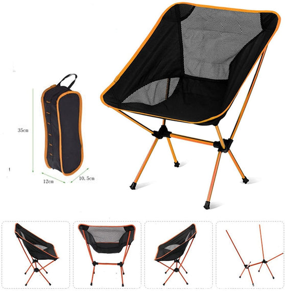 Ultralight Aluminum Alloy Folding Camping Camp Chair Outdoor Hiking Patio Backpacking Green