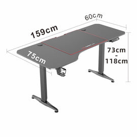 Gaming Standing Desk Home Office Lift Electric Height Adjustable Sit To Stand Motorized Standing Desk 1675