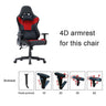 7 RGB Lights Bluetooth Speaker Gaming Chair Ergonomic Racing chair 165° Reclining Gaming Seat 4D Armrest Footrest Black