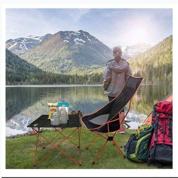Camping Chair Folding High Back Backpacking Chair with Headrest, Lightweight Portable Compact for Outdoor Camp, Travel, Beach, Picnic, Festival