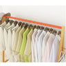 Rail Bamboo Clothes Rack Garment Hanging Stand 2 Tier Storage Shelves Closet 80cm