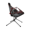 Camping Chair Foldable Swing Luxury Recliner Relaxation Swinging Comfort Lean Back Outdoor Folding Chair Outdoor Freestyle Portable Folding Rocking Chair Green
