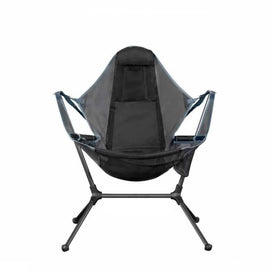 Camping Chair Foldable Swing Luxury Recliner Relaxation Swinging Comfort Lean Back Outdoor Folding Chair Outdoor Freestyle Portable Folding Rocking Chair Grey